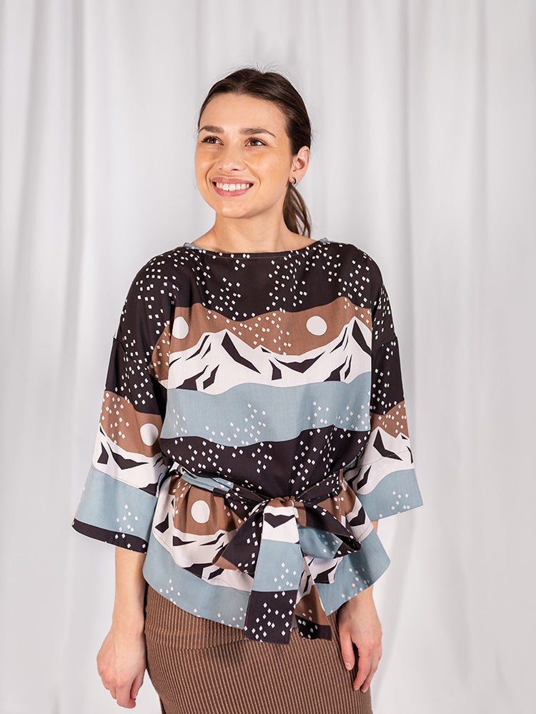 Ruth Top - Mountain Stripe