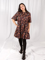 Adelaide Tiered Mini Dress - Botanical Dusk