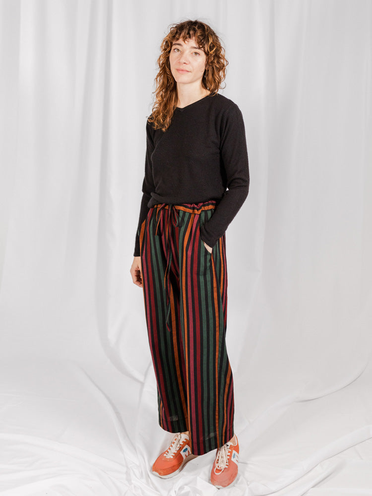 Emmy Drawstring Pant - Sunset Stripe