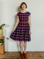 Devonshire Dress - Ultra Violet Plaid