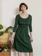 Novela Dress - Diamond Vine Dark Sage