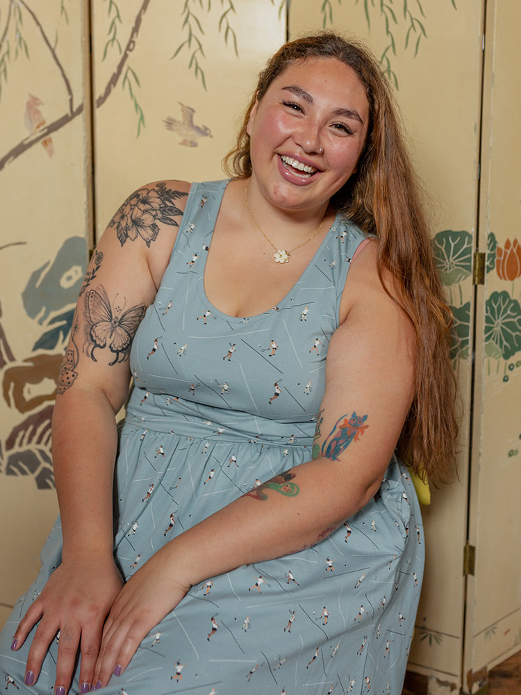 Asheville Plus Size Dress - Badminton Slate