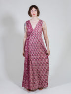 Bekka Maxi Dress - Magenta Vine Floral
