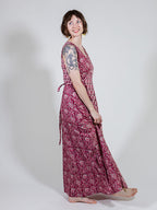 Bekka Maxi Dress - Magenta Vine Floral