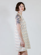 Milan Shift Dress - Ivory Ikat