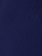 Ruched Top - Navy Rib Knit