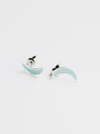 Crescent Studs - Turquoise