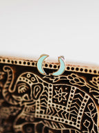 Crescent Studs - Turquoise