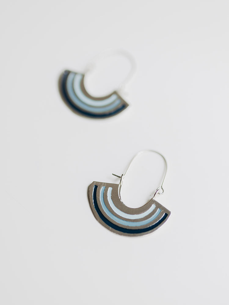 Petite Rainbow Earrings - Sky