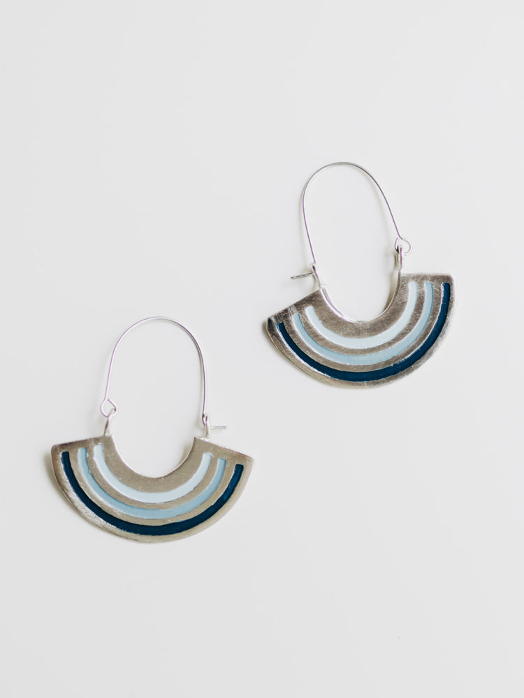Petite Rainbow Earrings - Sky