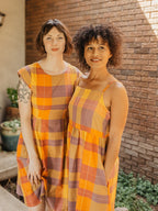 Devonshire Dress - Sunset Plaid
