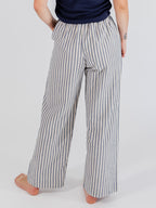 Emmy Drawstring Pant - Pinstripe Blue