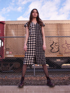 Padma Pocket Dress - Black and White Mix