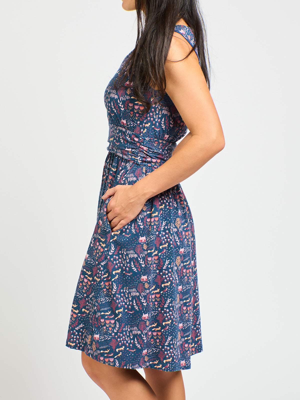Asheville Dress - Fox Field Blue