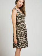 Asheville Dress - Leopard Green