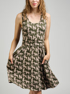 Asheville Dress - Leopard Green