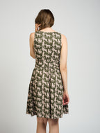 Asheville Dress - Leopard Green