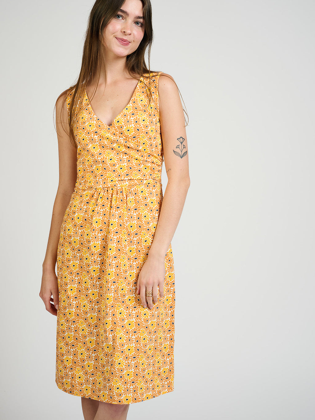 Danica Wrap Dress - Matisse Yellow