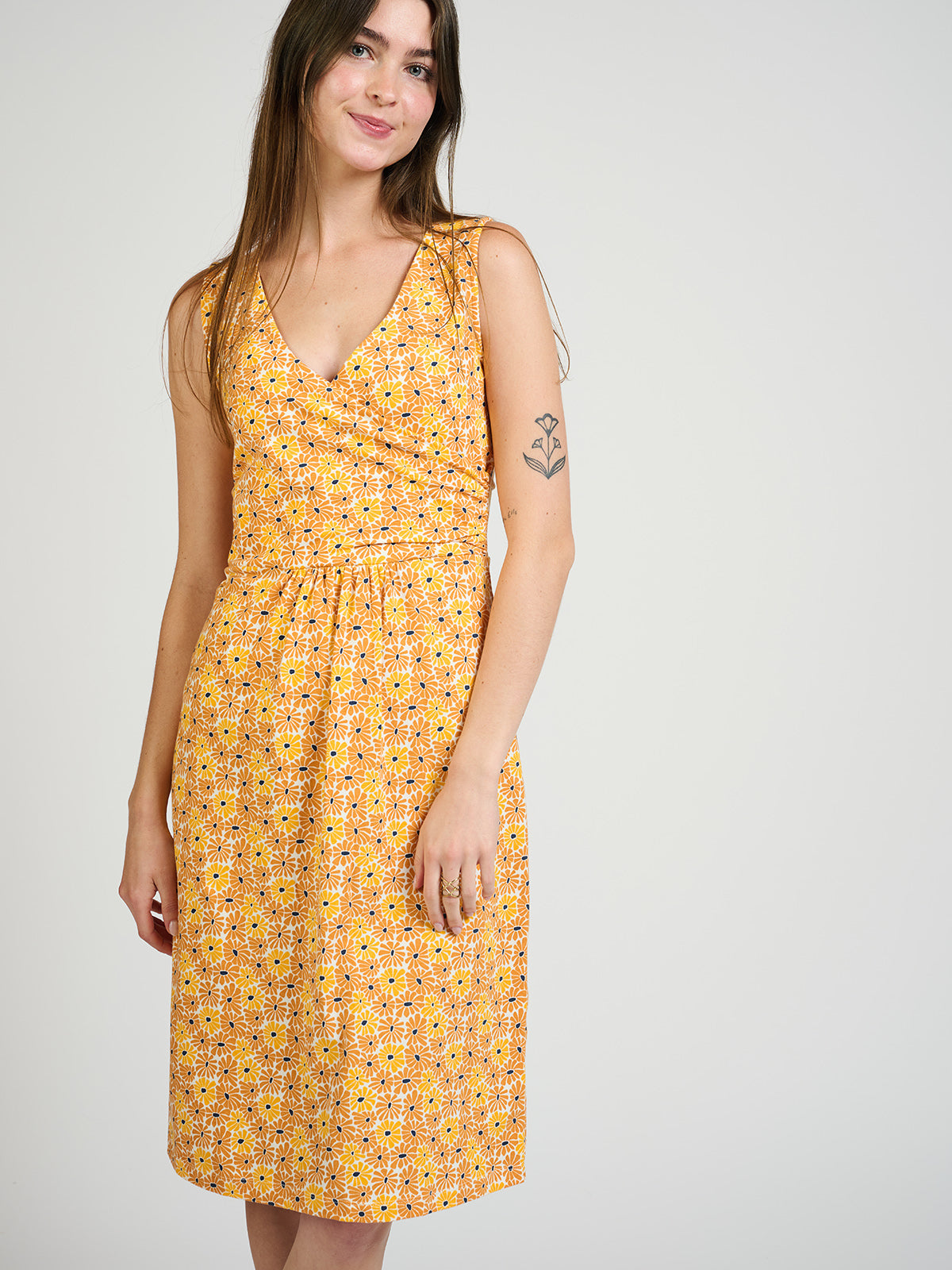 Danica Wrap Dress - Matisse Yellow