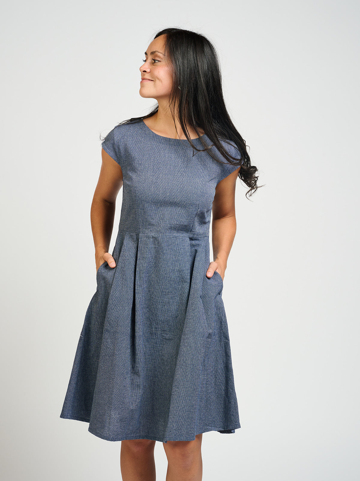 Devonshire Dress - Blue Chambray
