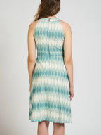 Ilona Dress - Teal Ikat