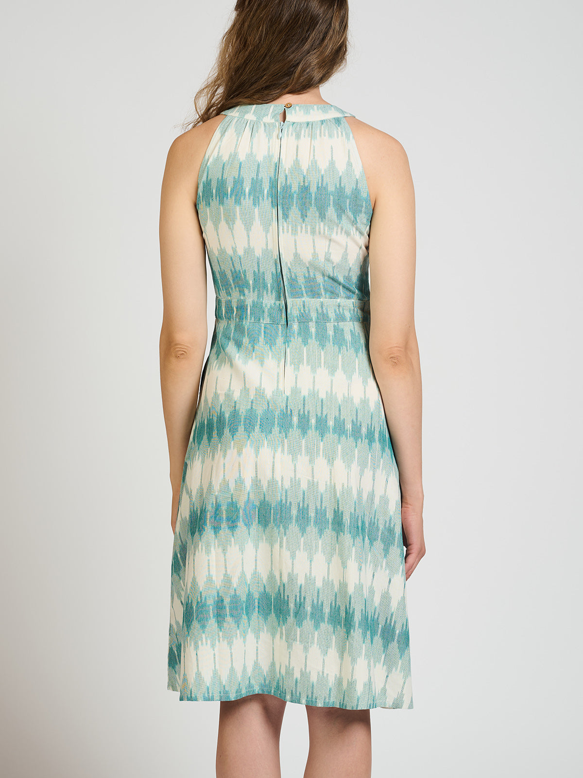 Ilona Dress - Teal Ikat