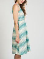 Ilona Dress - Teal Ikat