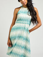 Ilona Dress - Teal Ikat