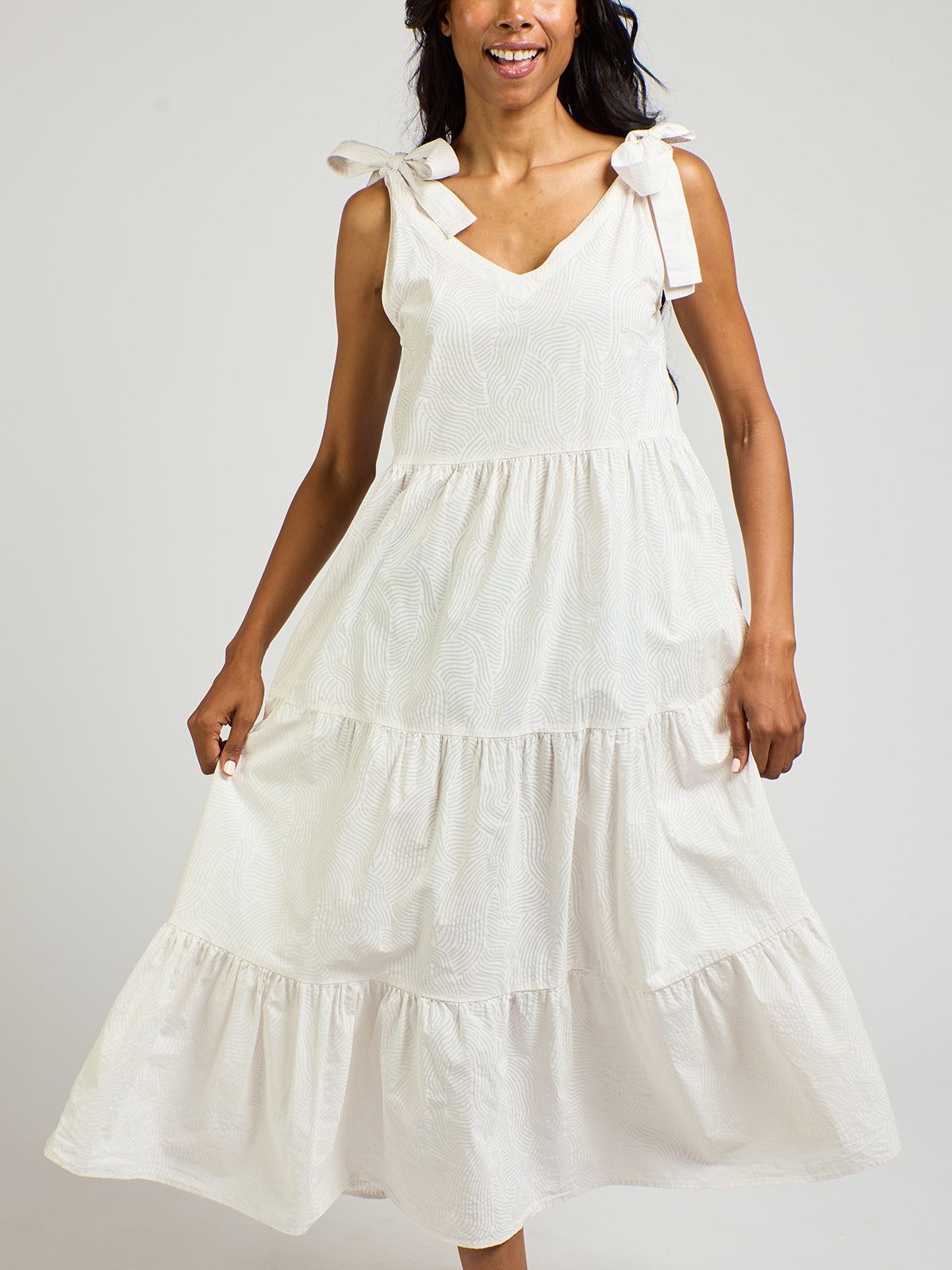 Lorelei Dress - White Waves