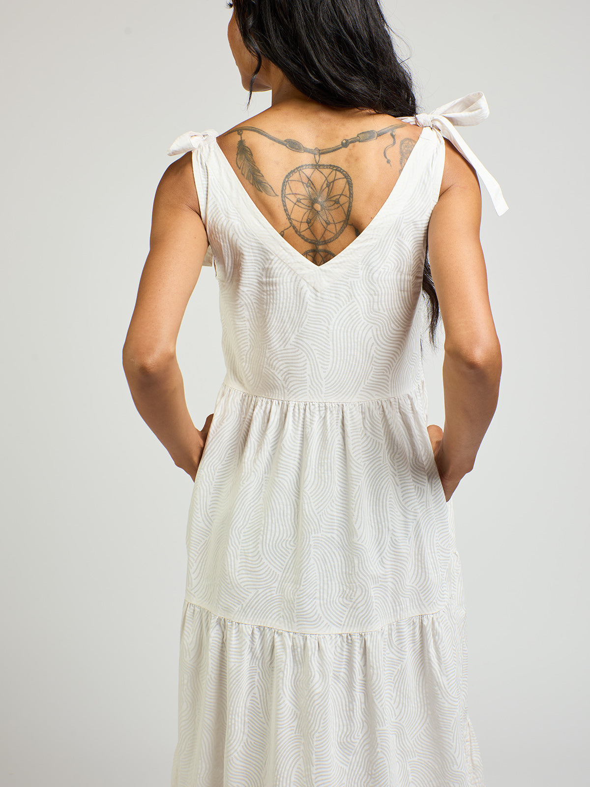 Lorelei Dress - White Waves