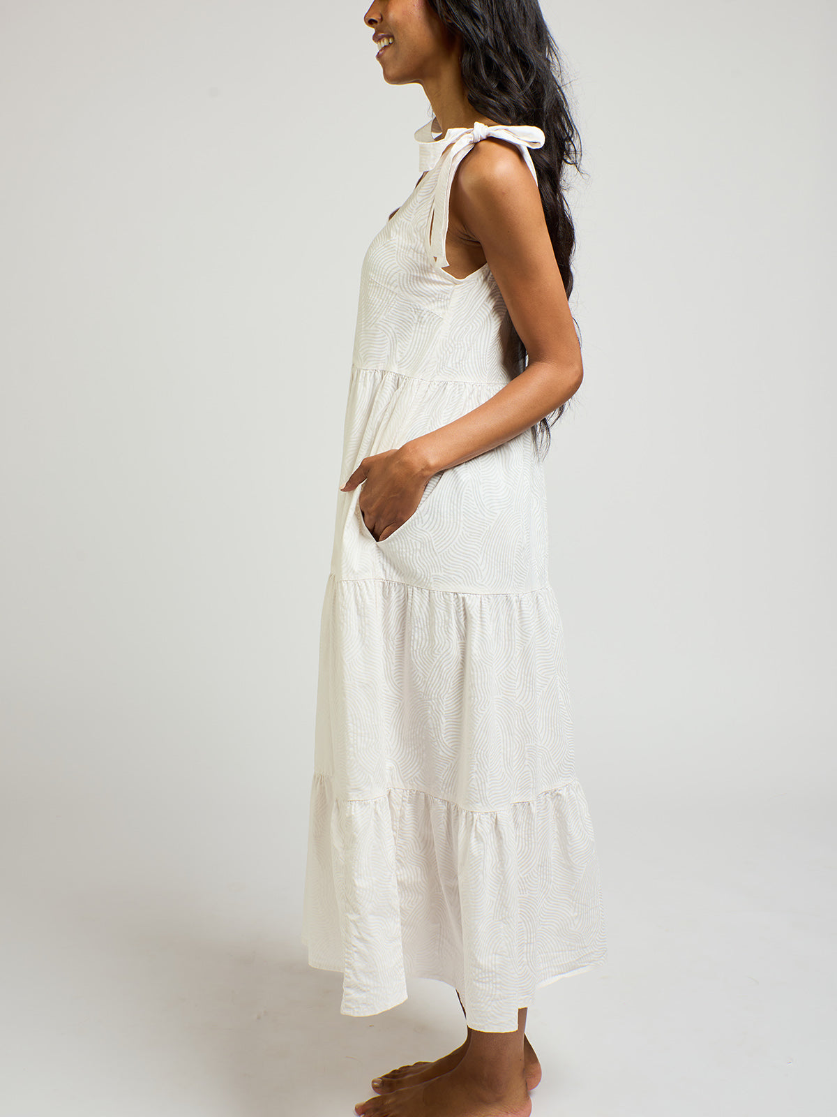 Lorelei Dress - White Waves