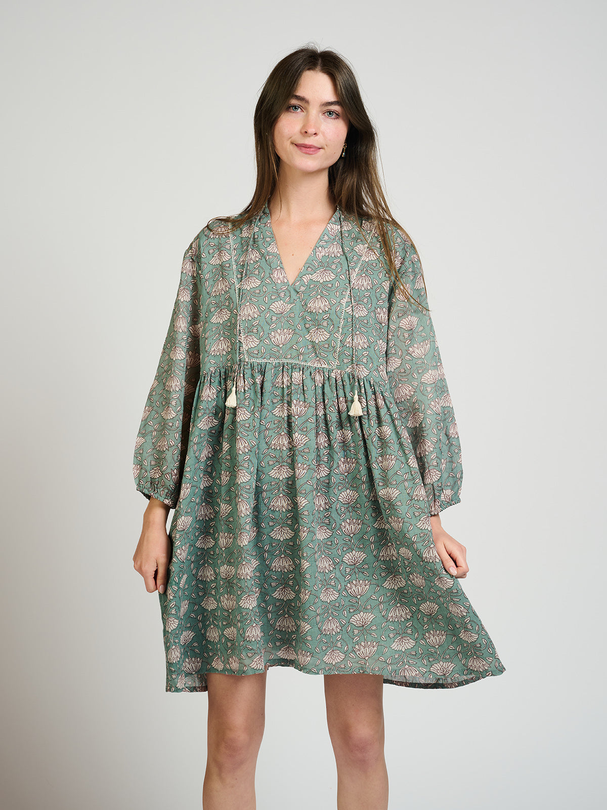 Sohla Mini Dress - Aegean Teal Floral