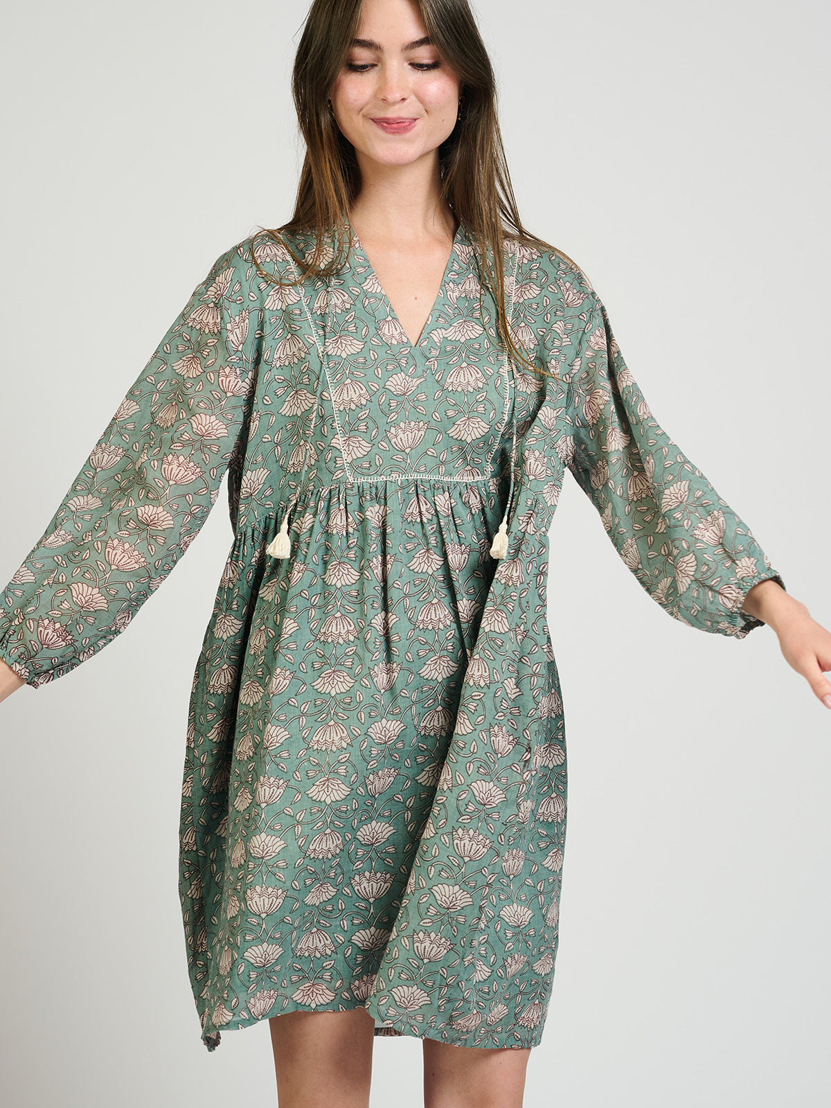 Sohla Mini Dress - Aegean Teal Floral