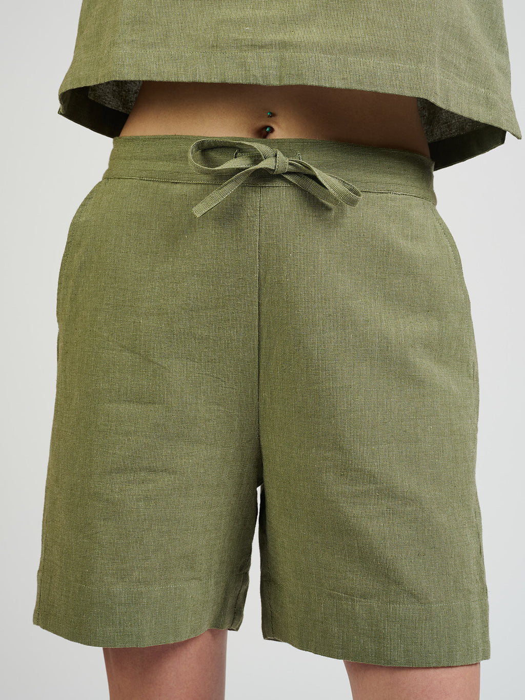 Larisa Short - Olive Chambray
