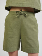 Larisa Short - Olive Chambray