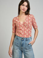 Gianna Wrap Top - Matisse Vermillion