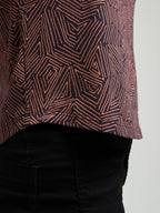 Millie Muscle Tee - Tree Rings Blue