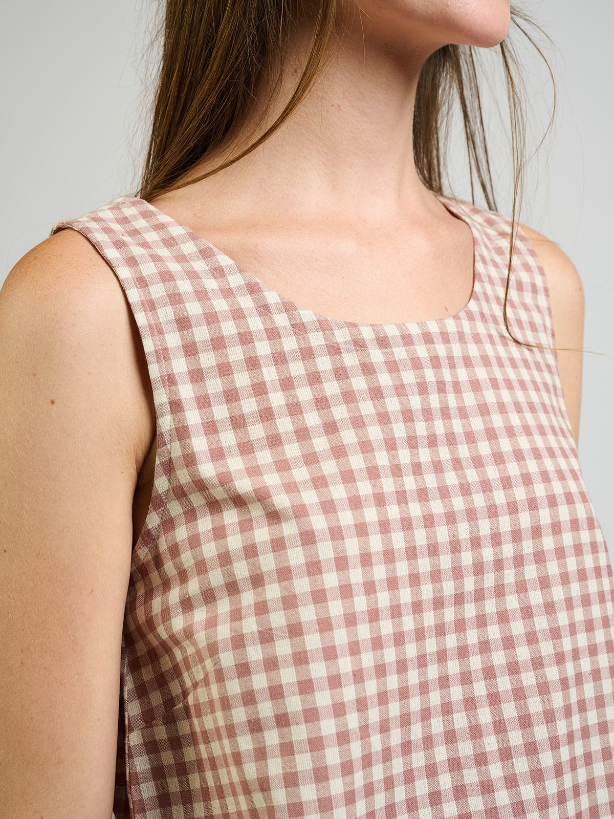 Neko Tank - Brown Gingham