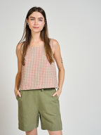 Neko Tank - Brown Gingham