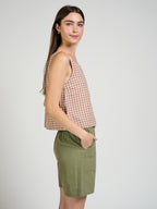 Neko Tank - Brown Gingham