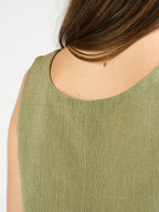 Neko Tank - Olive Chambray