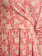 Callie 3/4 Sleeve Wrap Dress - Matisse Vermillion