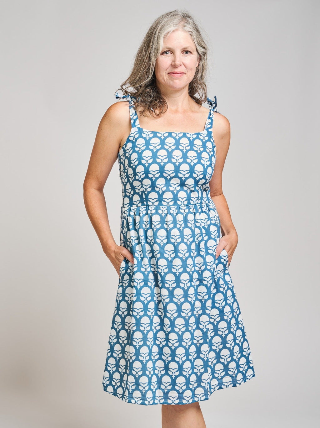 Provence Dress - Marigold Blue