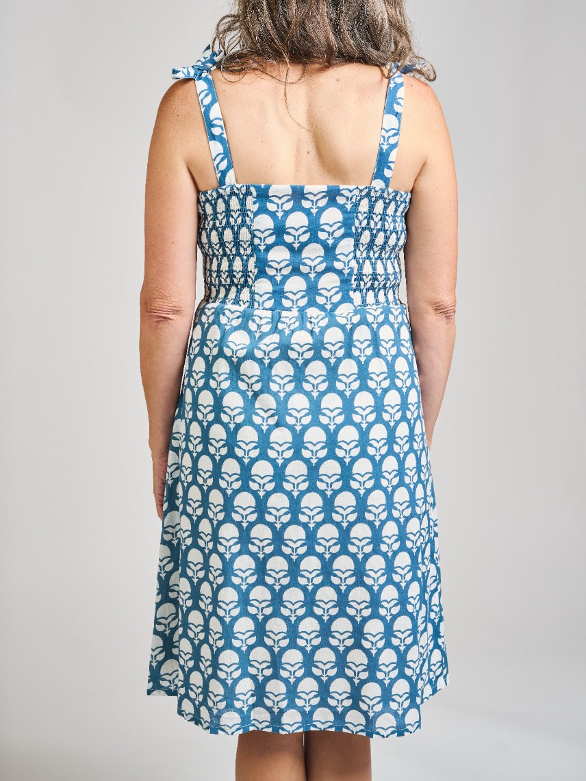 Provence Dress - Marigold Blue