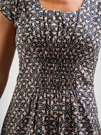 Artsy Traveler Dress - Black Botanical