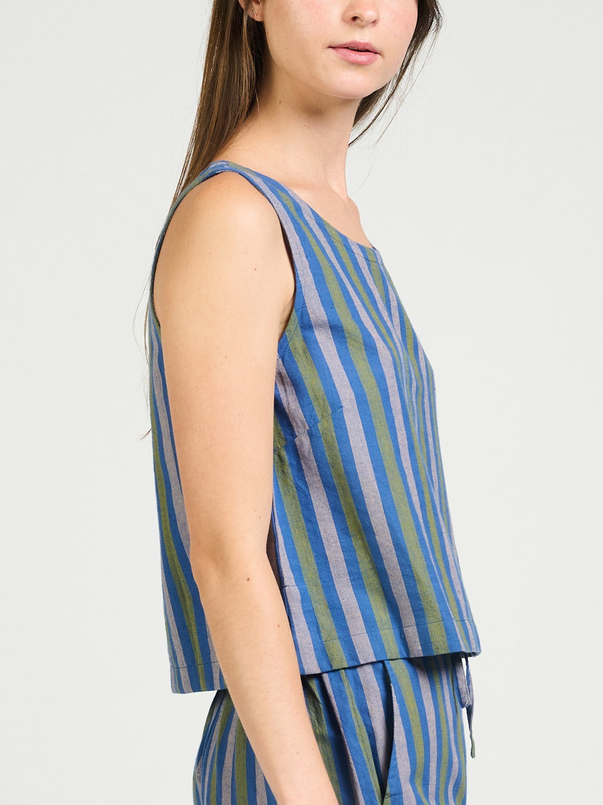 Neko Tank - Lavender Stripe