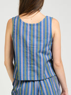 Neko Tank - Lavender Stripe
