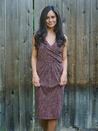 Danica Wrap Dress - Tree Rings Blue