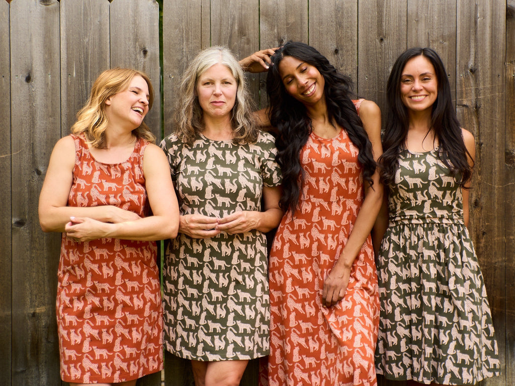 Evanston Dress - Leopard Sienna