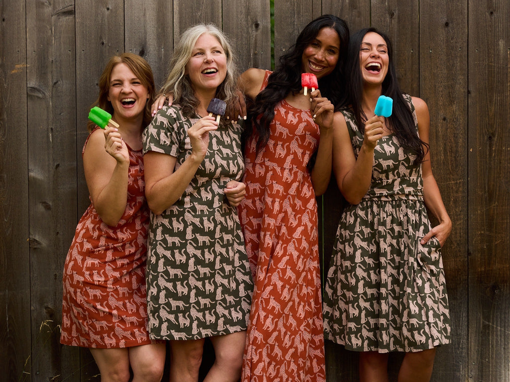 Asheville Dress - Leopard Green